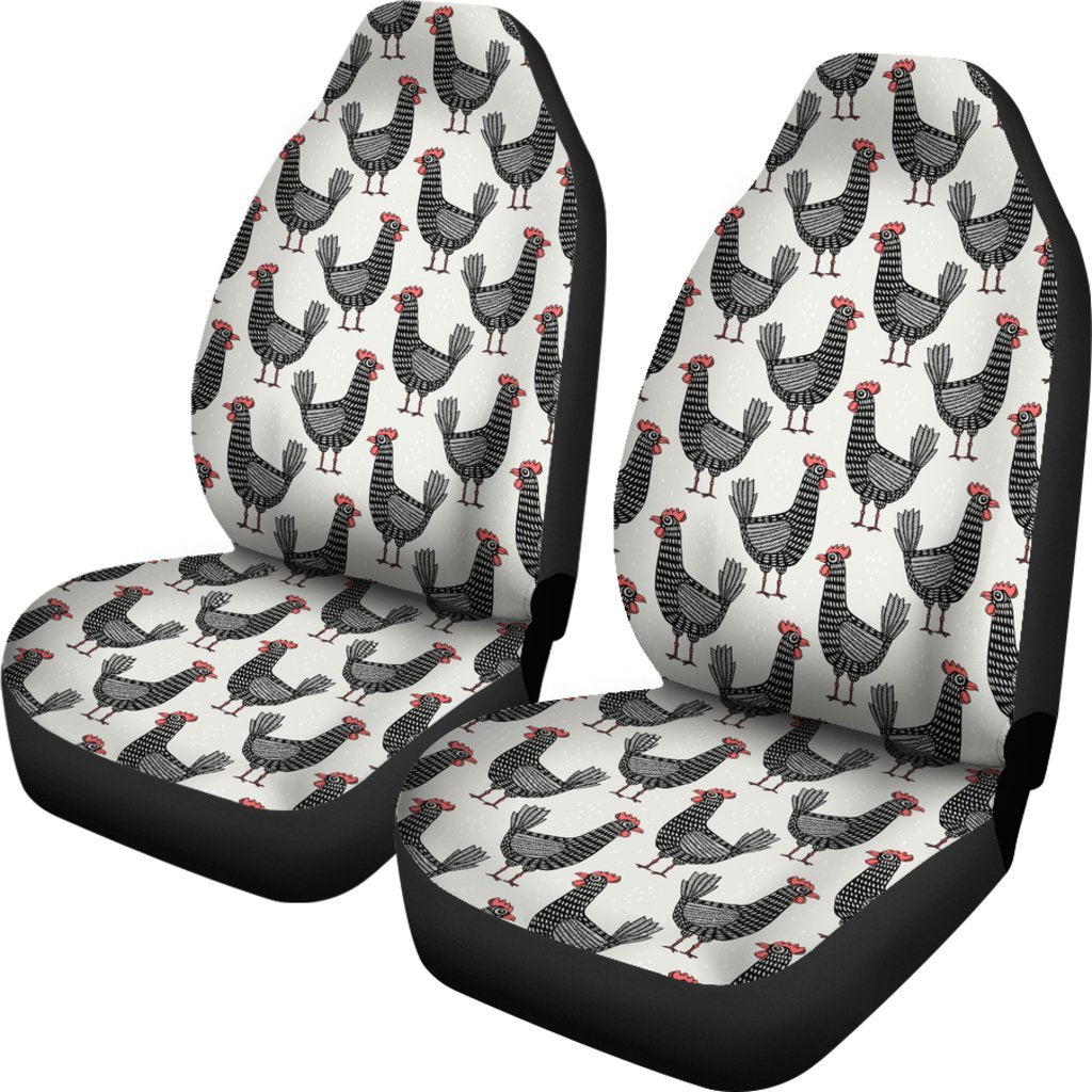 Farm Chicken Pattern Print Universal Fit Car Seat Cover-grizzshop