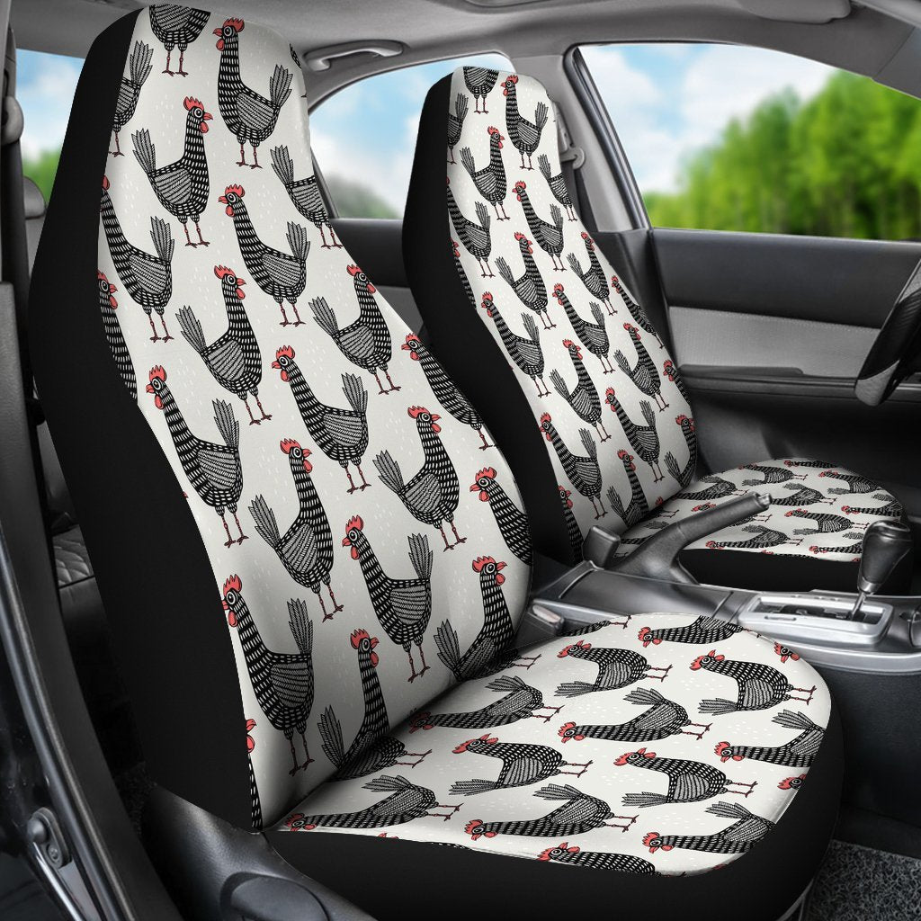 Farm Chicken Pattern Print Universal Fit Car Seat Cover-grizzshop
