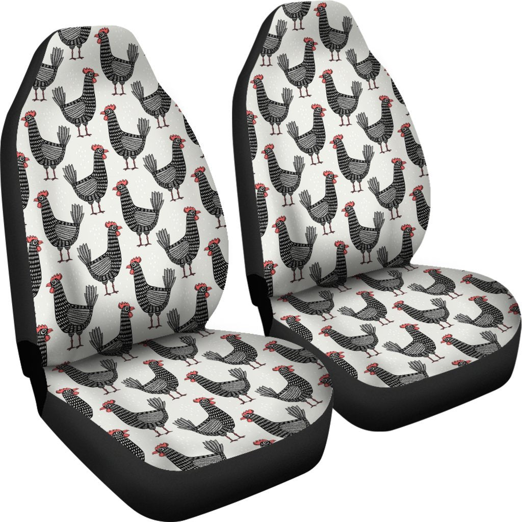 Farm Chicken Pattern Print Universal Fit Car Seat Cover-grizzshop