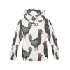 Farm Chicken Pattern Print Women Pullover Hoodie-grizzshop