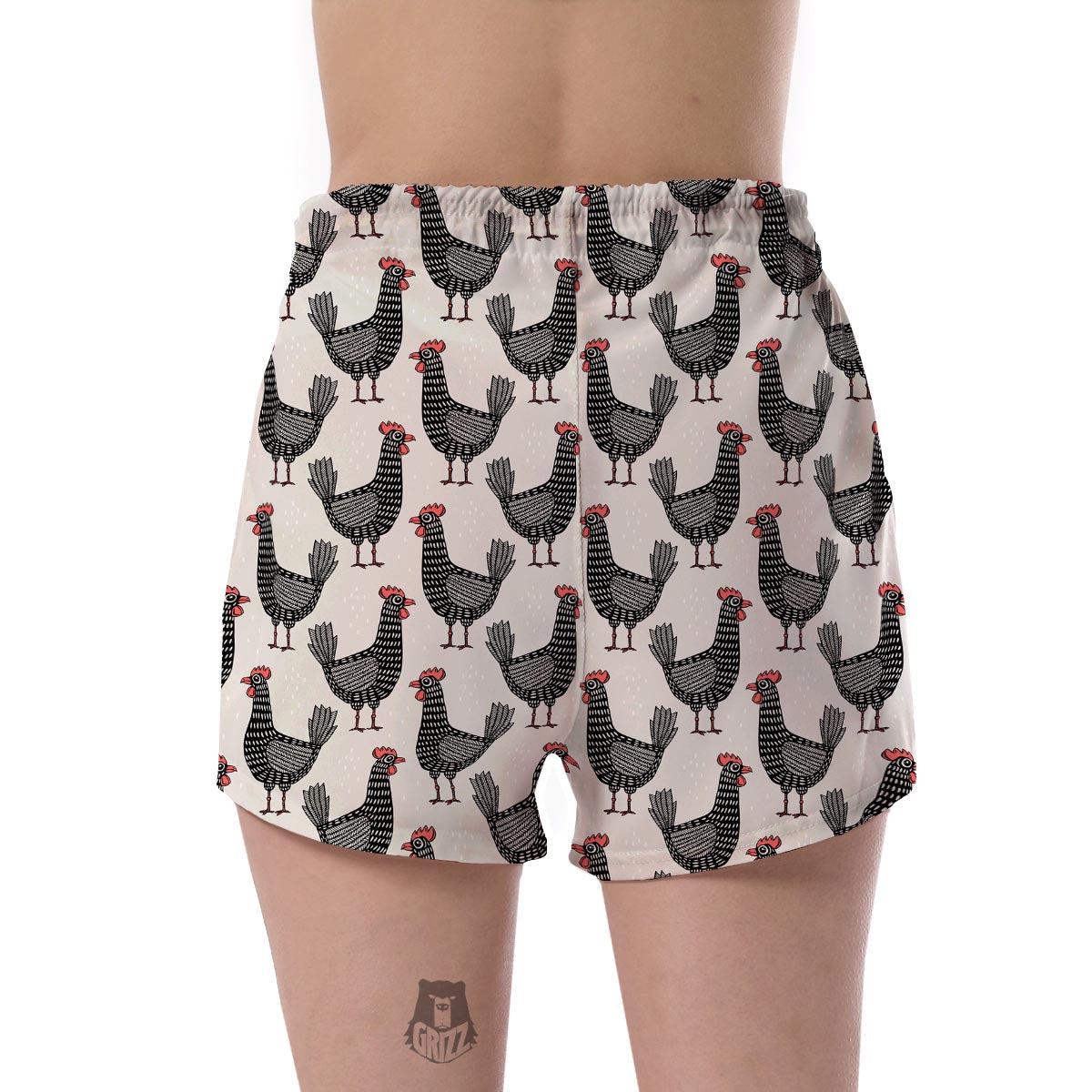 Farm Chicken Pattern Print Women's Shorts-grizzshop