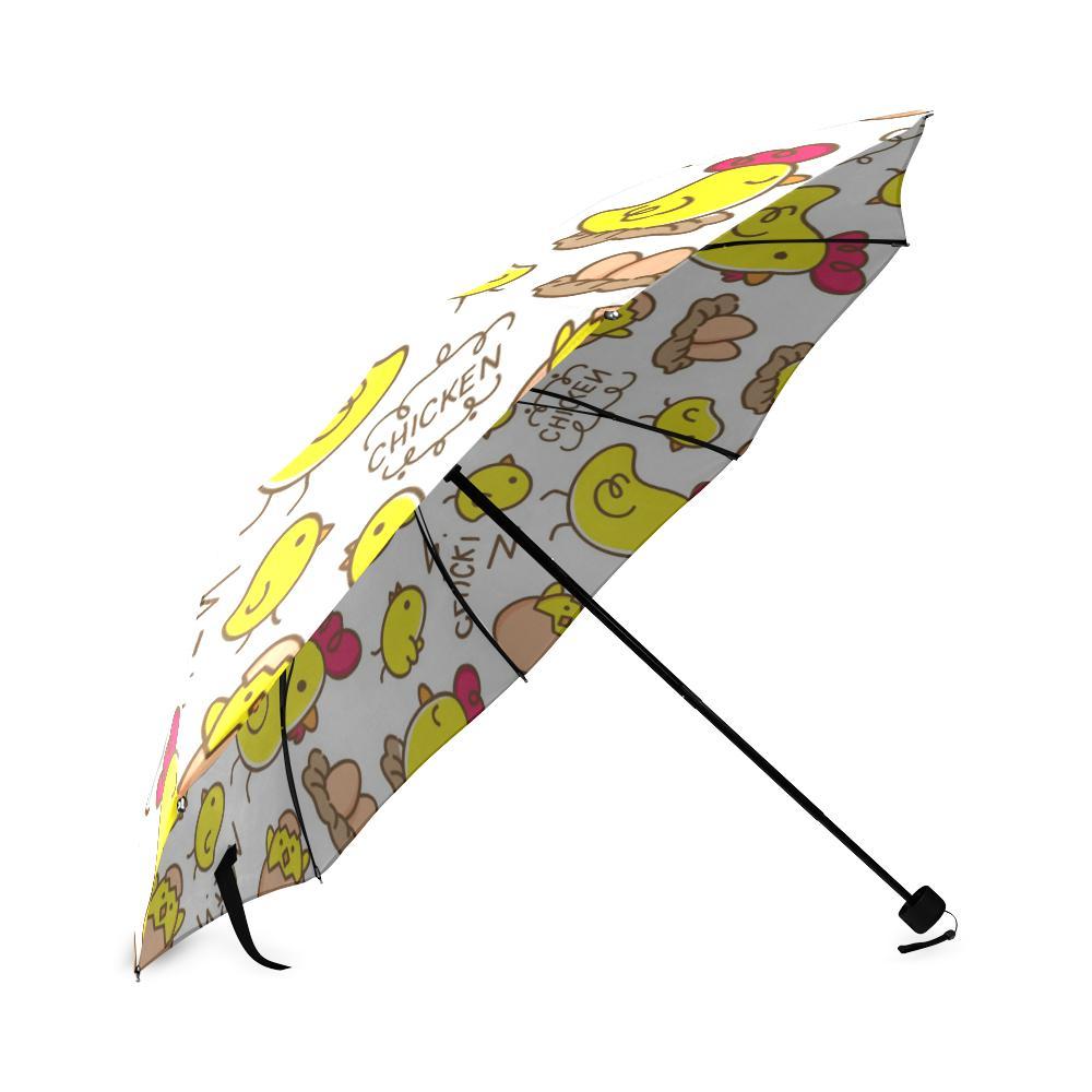 Farm Chicken Hen Chick Pattern Print Foldable Umbrella-grizzshop