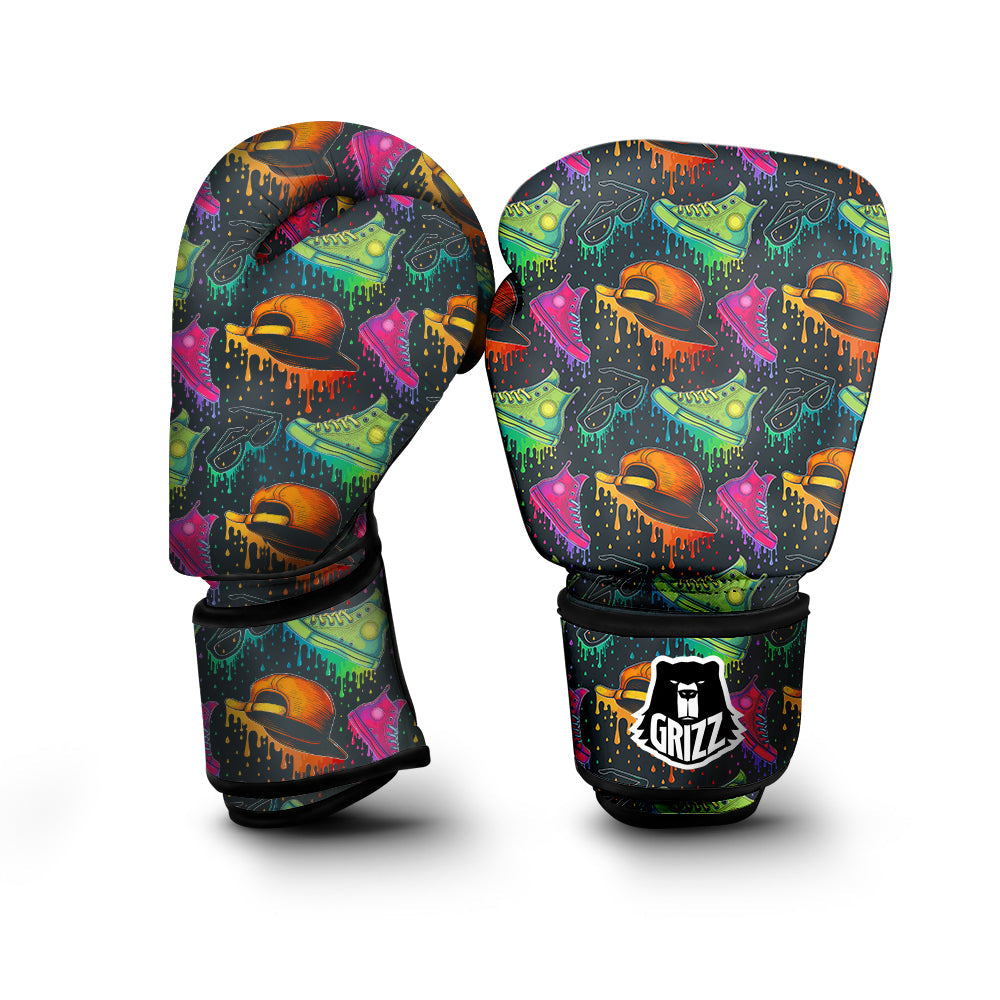 Fashion Colorful Print Pattern Boxing Gloves-grizzshop