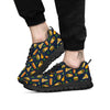 Fastfood Navy Doodle Print Pattern Black Sneaker-grizzshop