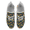 Fastfood Navy Doodle Print Pattern White Athletic Shoes-grizzshop