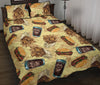 Fastfood Pattern Print Bed Set Quilt-grizzshop