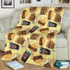 Fastfood Pattern Print Blanket-grizzshop