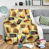 Fastfood Pattern Print Blanket-grizzshop