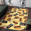 Fastfood Pattern Print Floor Mat-grizzshop