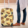 Fastfood Pattern Print Luggage Cover Protector-grizzshop