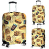 Fastfood Pattern Print Luggage Cover Protector-grizzshop