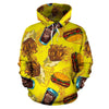 Fastfood Pattern Print Men Women Pullover Hoodie-grizzshop