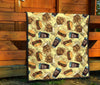 Fastfood Pattern Print Quilt-grizzshop