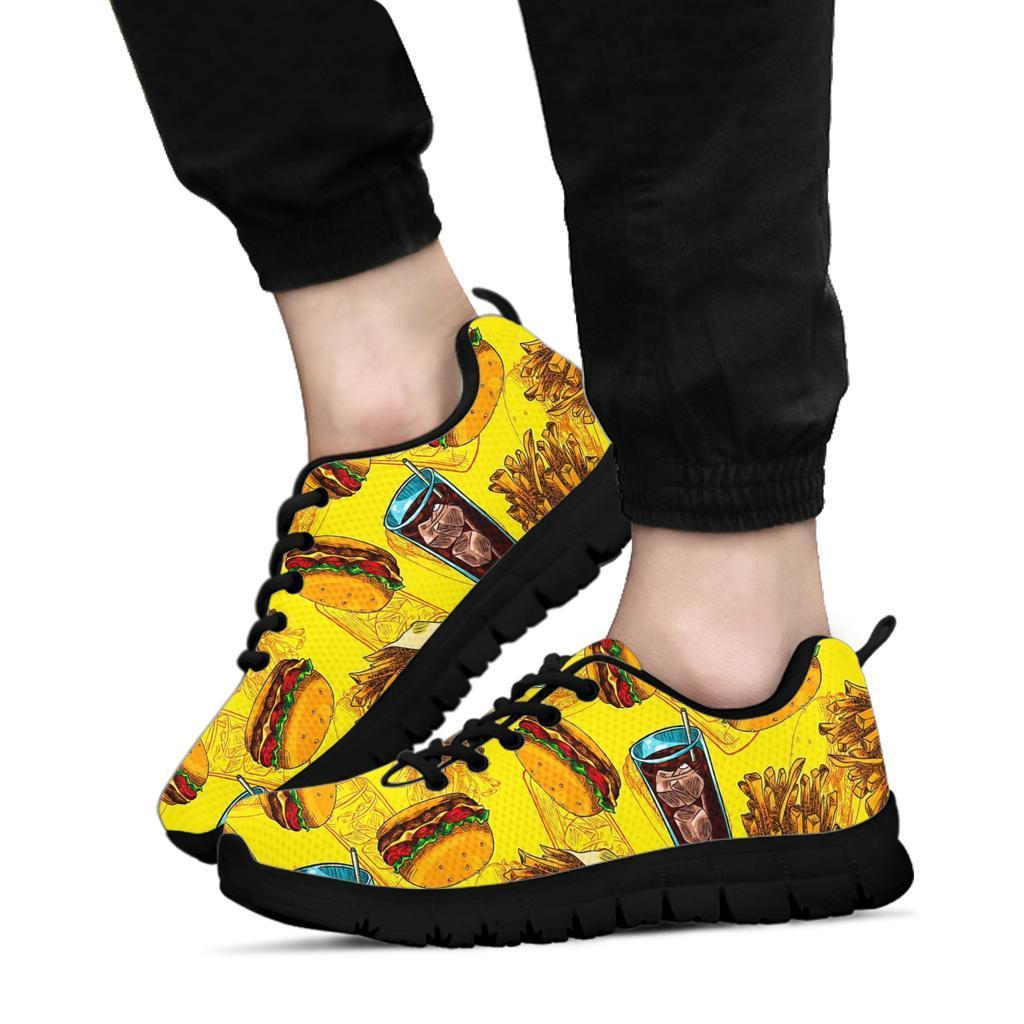 Fastfood Pattern Print Sneaker Shoes For Men Women-grizzshop