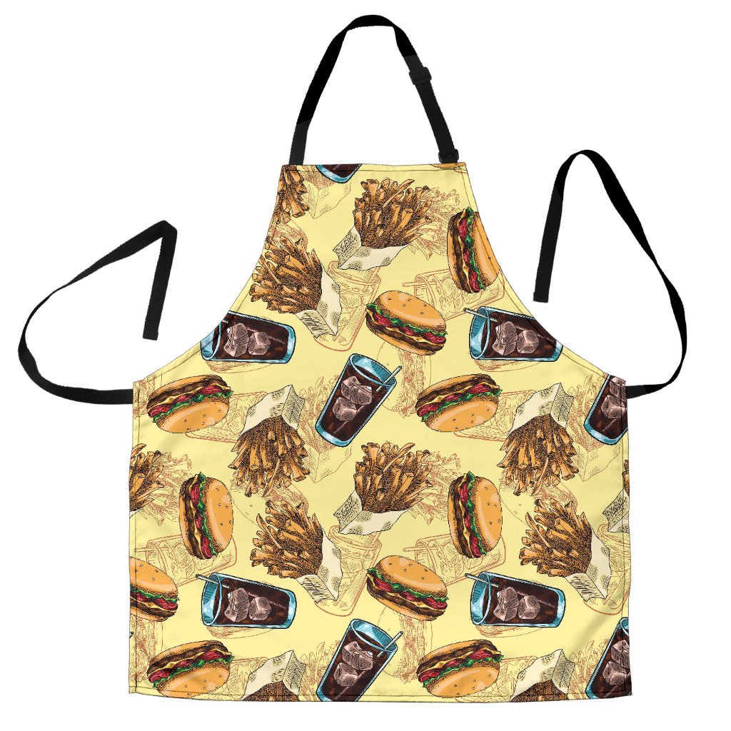 Fastfood Pattern Print Women's Apron-grizzshop