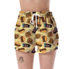 Fastfood Pattern Print Women's Shorts-grizzshop