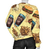 Fastfood Pattern Print Women's Sweatshirt-grizzshop