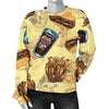 Fastfood Pattern Print Women's Sweatshirt-grizzshop