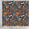 Fastfood Print Pattern Bathroom Shower Curtain-grizzshop