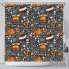 Fastfood Print Pattern Bathroom Shower Curtain-grizzshop