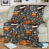 Fastfood Print Pattern Blanket-grizzshop