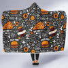 Fastfood Print Pattern Hooded Blanket-grizzshop