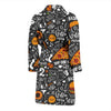 Fastfood Print Pattern Men Long Robe-grizzshop