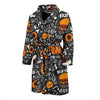 Fastfood Print Pattern Men Long Robe-grizzshop