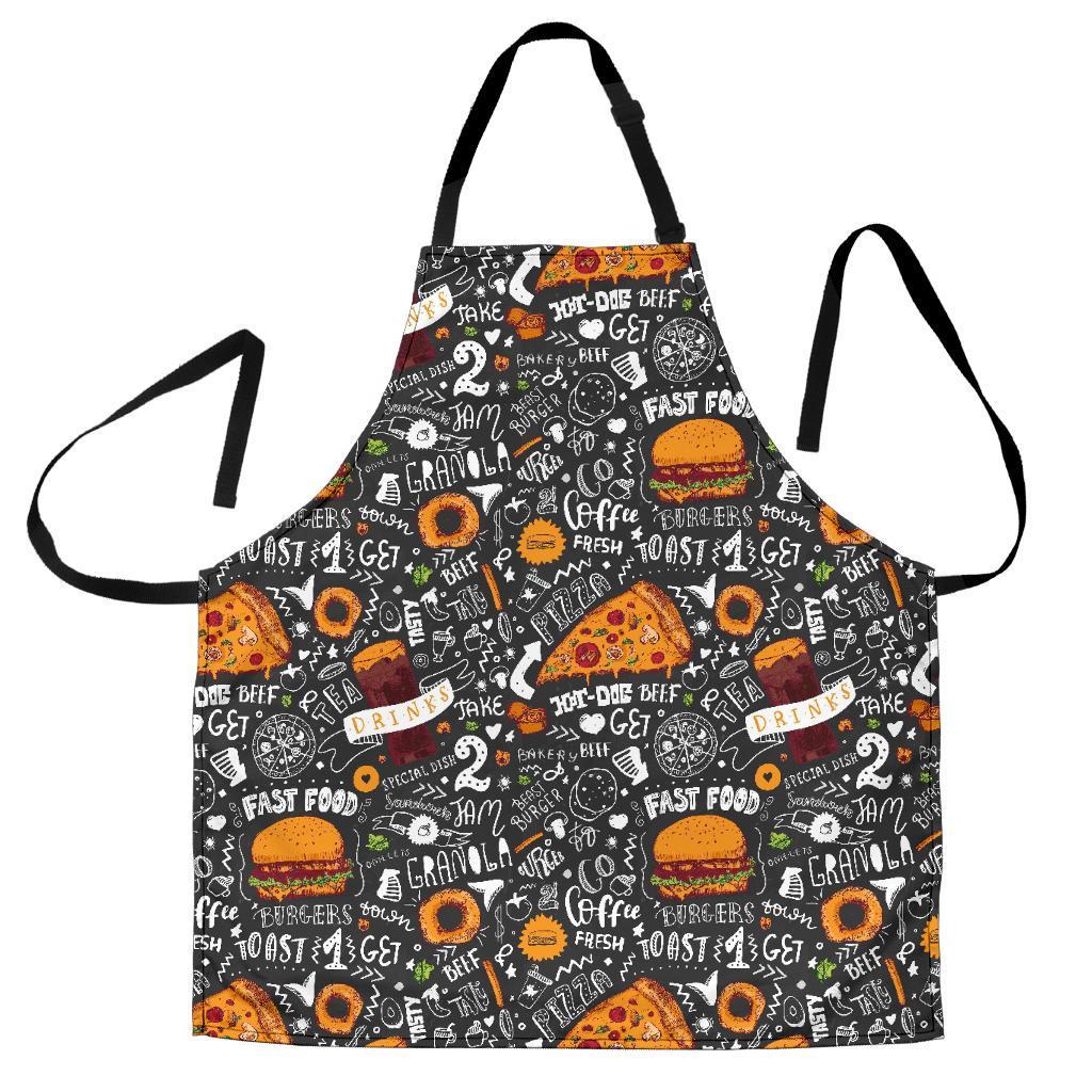 Fastfood Print Pattern Men's Apron-grizzshop