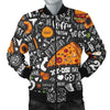 Fastfood Print Pattern Men's Bomber Jacket-grizzshop