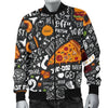 Fastfood Print Pattern Men's Bomber Jacket-grizzshop