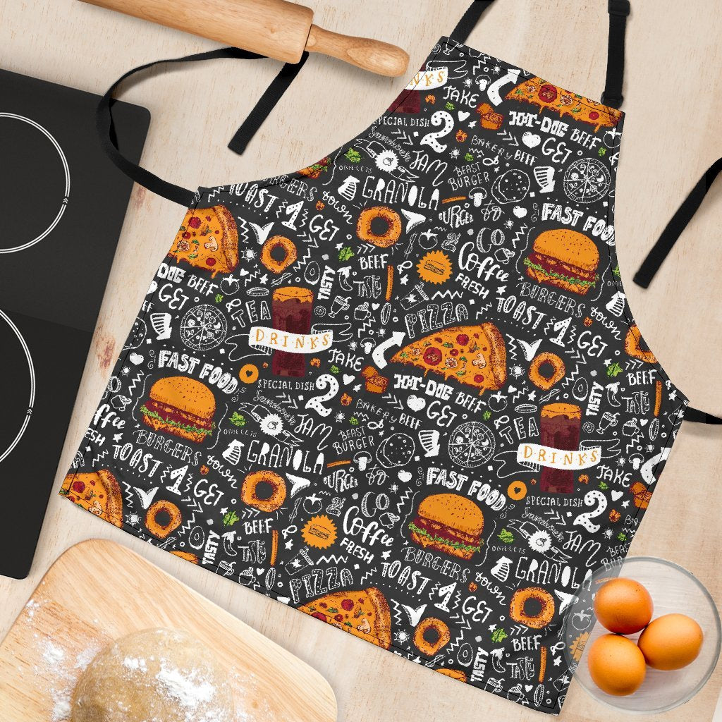 Fastfood Print Pattern Women's Apron-grizzshop