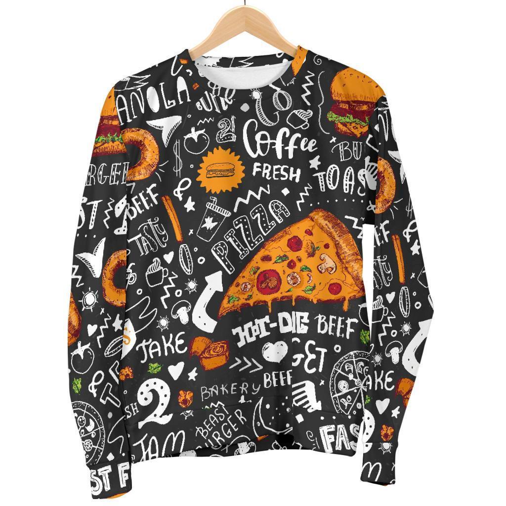 Fastfood Print Pattern Women's Sweatshirt-grizzshop