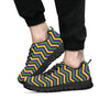 Fat Tuesday Chevron Mardi Gras Print Black Sneaker-grizzshop