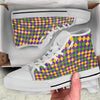 Fat Tuesday Mardi Gras Pattern White High Top Shoes-grizzshop