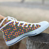 Fat Tuesday Mardi Gras Pattern White High Top Shoes-grizzshop