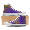 Fat Tuesday Mardi Gras Pattern White High Top Shoes-grizzshop