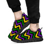 Fat Tuesday Zigzag Mardi Gras Print Black Sneaker-grizzshop