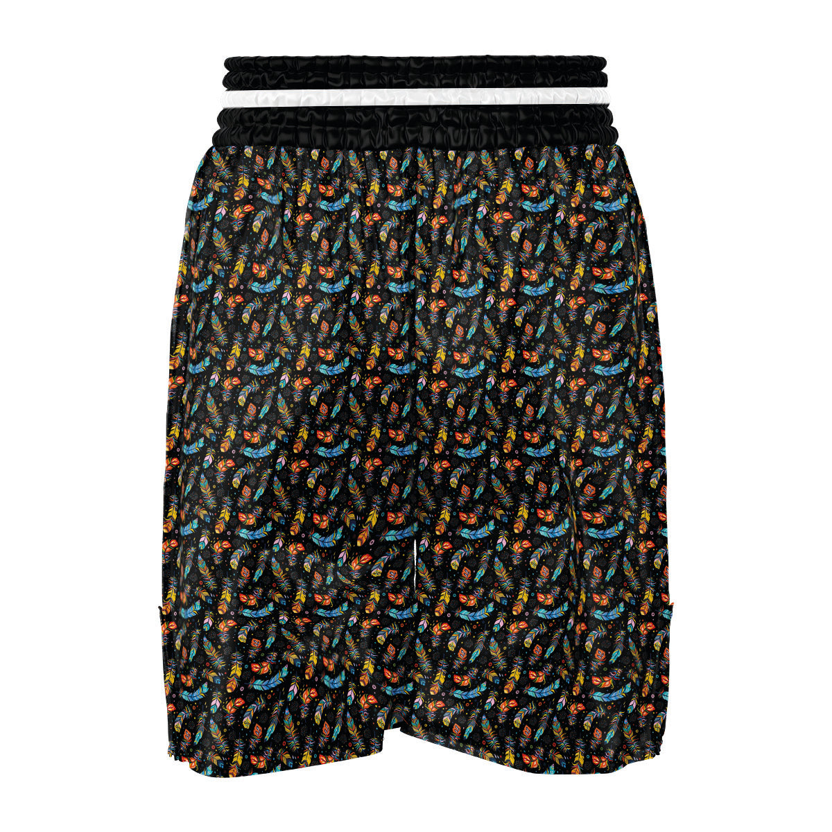 Feather Boho Print Pattern Boxing Shorts-grizzshop