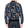 Feather Dream Catcher Blue Boho Pattern Print Men's Bomber Jacket-grizzshop