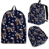 Feather Dream Catcher Blue Boho Pattern Print Premium Backpack-grizzshop