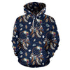 Feather Dream Catcher Blue Boho Pattern Print Women Men Pullover Hoodie-grizzshop