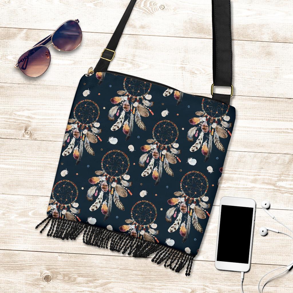 Feather Dream Catcher Boho Crossbody Bags-grizzshop