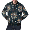 Feather Dream Catcher Boho Pattern Print Men's Bomber Jacket-grizzshop