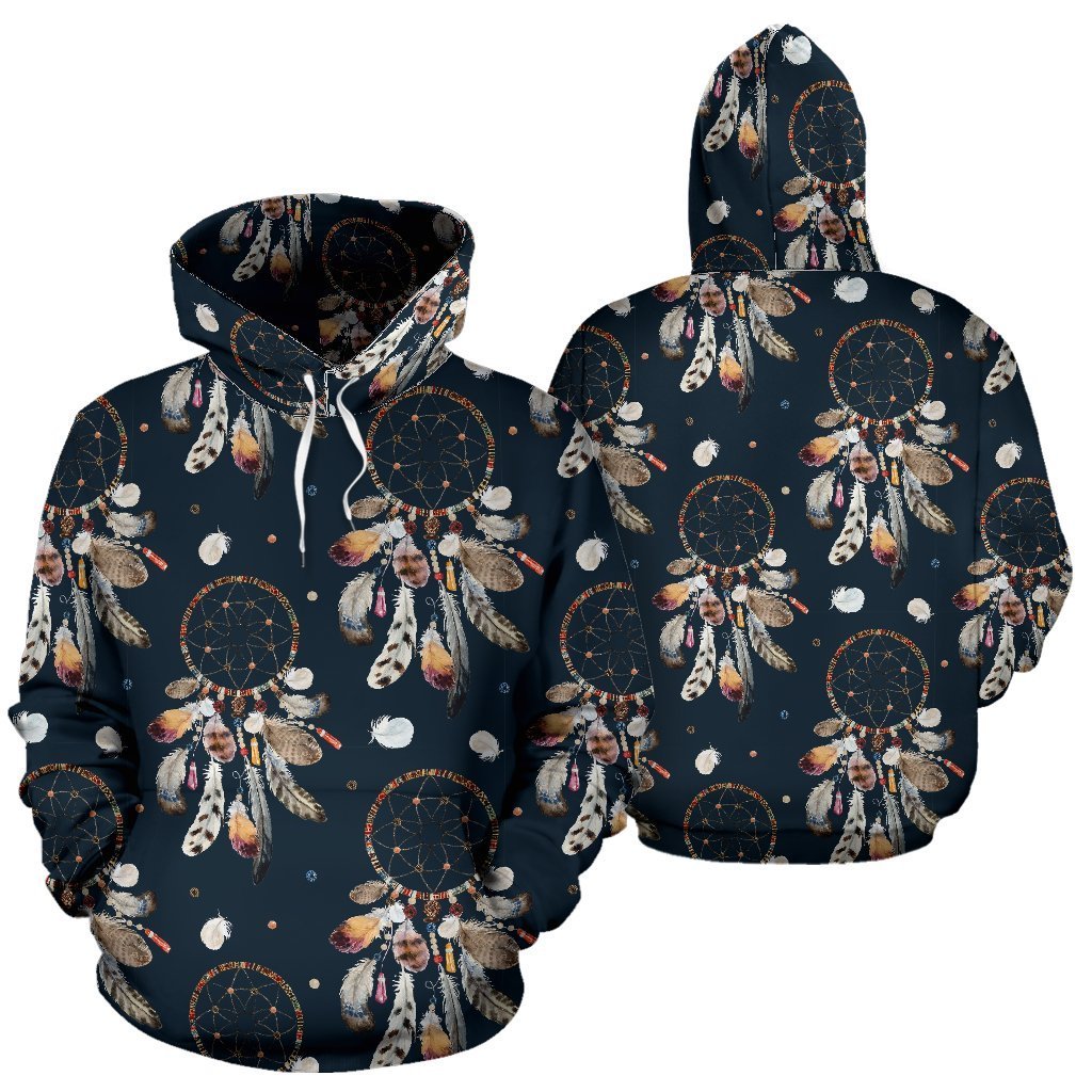 Feather Dream Catcher Boho Pattern Print Women Men Pullover Hoodie-grizzshop