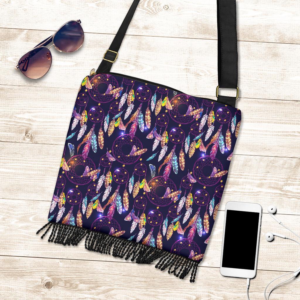 Feather Dream Catcher Vintage Crossbody Bags-grizzshop