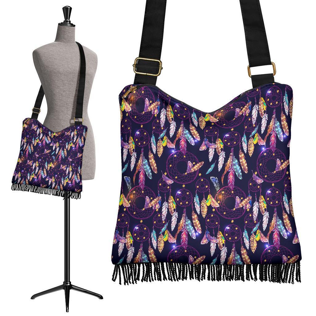 Feather Dream Catcher Vintage Crossbody Bags-grizzshop