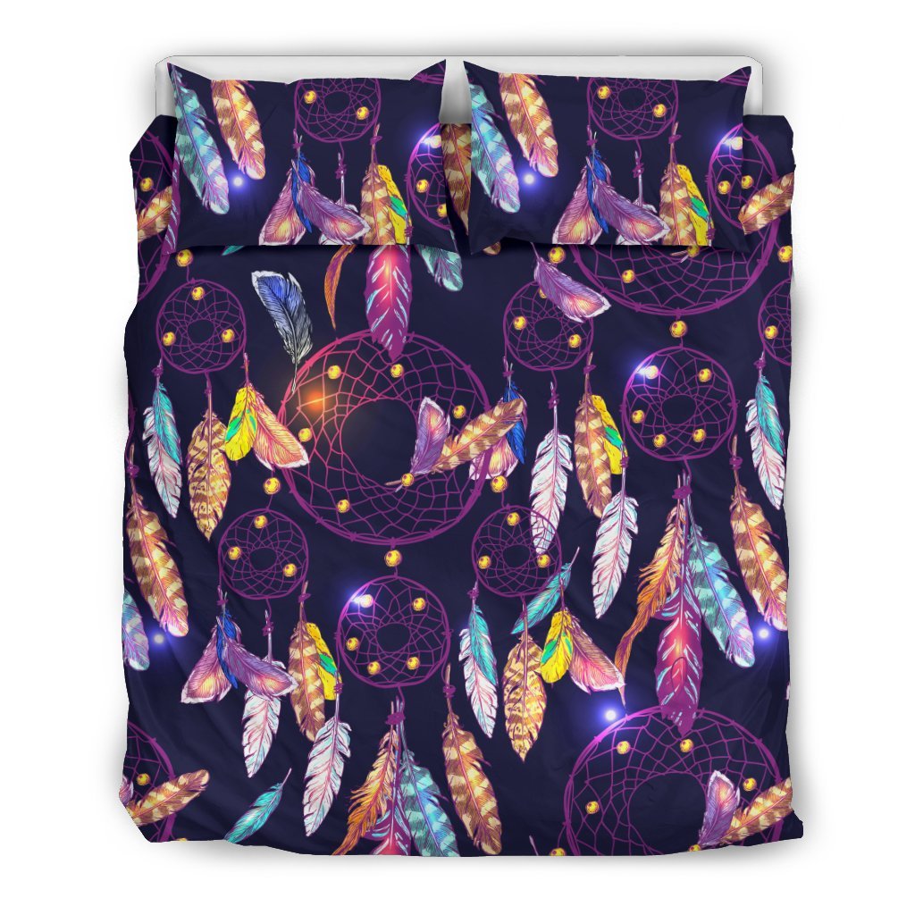 Feather Dream Catcher Vintage Duvet Cover Bedding Set-grizzshop