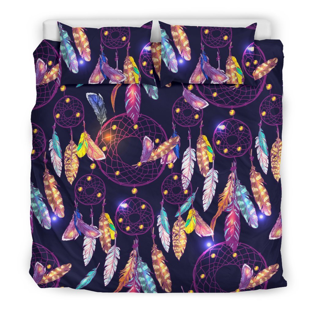 Feather Dream Catcher Vintage Duvet Cover Bedding Set-grizzshop