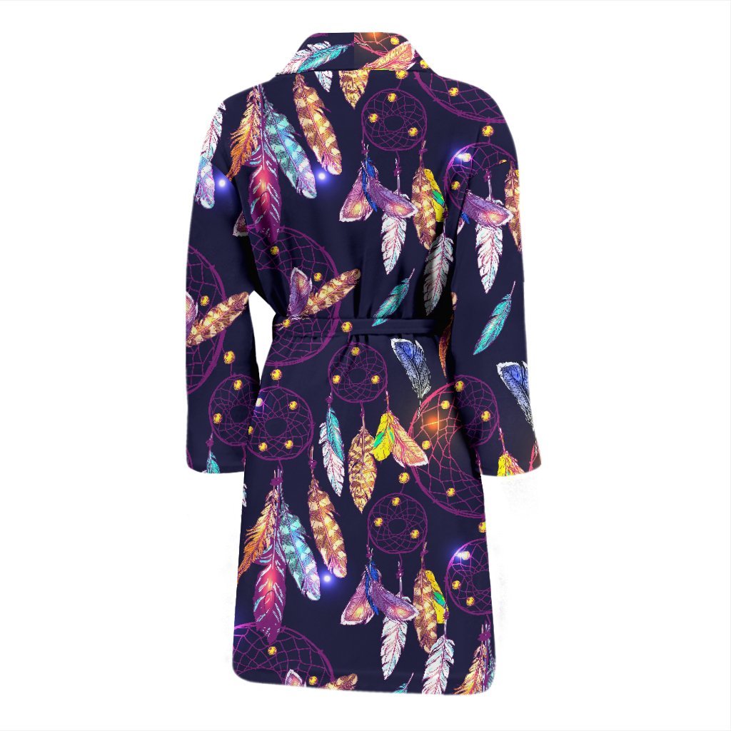 Feather Dream Catcher Vintage Men Long Robe-grizzshop